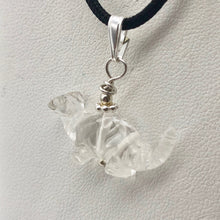 Load image into Gallery viewer, Diplodocus Dinosaur Quartz Sterling Silver Pendant 509259QZS | 25x11.5x7.5mm (Diplodocus), 5.5mm (Bail Opening), 7/8" (Long) | Clear - PremiumBead Alternate Image 7
