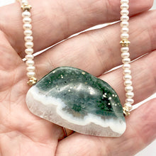 Load image into Gallery viewer, Ocean Jasper and Pearl 14K Gold Filled Necklace | 20 Inches Long |