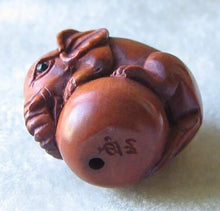 Load image into Gallery viewer, Carved & Signed Boxwood Circus Elephant Ojime/Netsuke Bead - PremiumBead Alternate Image 3