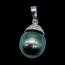 Load image into Gallery viewer, South Sea Pearl 14K White Gold Drop Pendant | 1" Long | Gray | 1 Pendant |