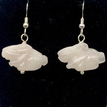 Load image into Gallery viewer, Rose Quartz Bunny Rabbit Sterling Silver Earrings | 1 1/4 inch long |
