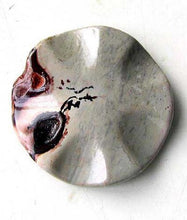 Load image into Gallery viewer, 2 Red Flower Apache Jasper Wavy Round Pendant Beads 8367 - PremiumBead Alternate Image 2