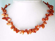 Load image into Gallery viewer, Burning Orange 'Corn Flake' Keishi Pearl Strand | 12x5mm to 16x7x4mm |