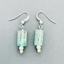 Load image into Gallery viewer, Fluorite Sterling Silver Drop/Dangle Earrings | 1 1/2" Long | Blue | 1 Pair |
