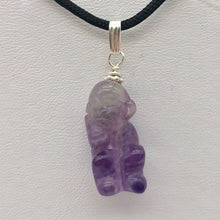 Load image into Gallery viewer, Swingin' Hand Carved Amethyst Monkey and Sterling Silver Pendant 509270AMS - PremiumBead Alternate Image 7