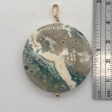 Load image into Gallery viewer, Ocean Jasper with Druzy Pocket 14K Gold Filled Pendant | 1 3/4" Long | Green |