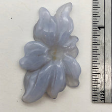 Load image into Gallery viewer, 12cts Exquisitely Hand Carved Blue Chalcedony Flower Pendant Bead - PremiumBead Alternate Image 5