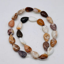 Load image into Gallery viewer, Stunning Patterns Conglomerate Jasper Teardrop Bead Strand 109326