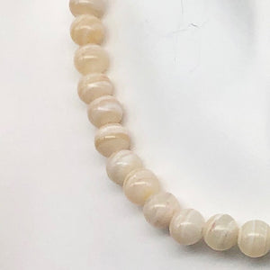 White and Orange Sardonyx Bead Strand | 6mm | White/Orange | Round | 68 Beads| - PremiumBead Alternate Image 4