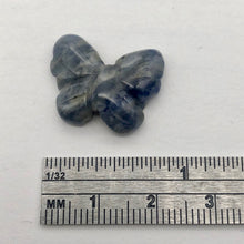 Load image into Gallery viewer, Fluttering Sodalite Butterfly Figurine Worry Stone | 21x18x7mm | Blue White - PremiumBead Alternate Image 4