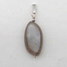 Load image into Gallery viewer, Moonstone Chatoyant Sterling Silver Drop Pendant | 1 1/2" Long | Silver Gray |
