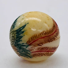 Load image into Gallery viewer, 1 Scrimshaw Firebird Waterbuffalo Bone 14mm Phoenix Bead 10522
