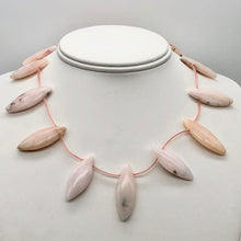 Load image into Gallery viewer, Pink Peruvian Opal Marquis Briolette 13 Bead Strand 10815B - PremiumBead Alternate Image 2