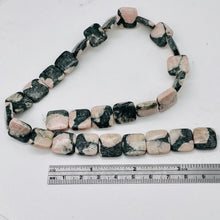 Load image into Gallery viewer, Natural Untreated Pink Kambaba Jasper 13mm Square Coin Bead Strand 110248