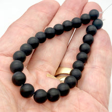 Load image into Gallery viewer, Onyx Gemstone Matte Finish Round Strand | 8mm | Black | 48 Bead(s)