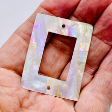 Load image into Gallery viewer, 1 Mother of Pearl Shell 50x39mm Picture Frame Focal Bead 8976