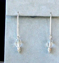 Load image into Gallery viewer, Sparkling Quartz & Silver Ear Threaders 006526 - PremiumBead Alternate Image 2