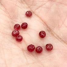 Load image into Gallery viewer, Premium Natural Red Spinel Faceted Roundel Beads | 3mm | 10 Beads |