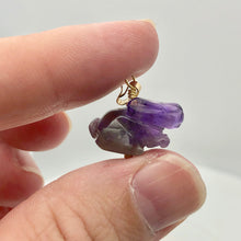 Load image into Gallery viewer, Amethyst Bunny Rabbit Pendant Necklace|Semi Precious Stone Jewelry|14k Pendant - PremiumBead Alternate Image 2