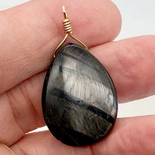 Load image into Gallery viewer, Hypersthene Briolette 14K Gold Filled Goddess Pendant | 11/2" Long |