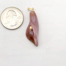 Load image into Gallery viewer, Fancy Jasper Calla Lily 14K Gold Filled Flower Pendant |1 3/4" Long | Red |