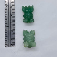 Load image into Gallery viewer, Aventurine 2 Koi Carved Goldfish Beads | 23x11x5mm | Green