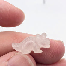 Load image into Gallery viewer, Pink Dinosaur Rose Quartz Triceratops Figurine/Worry | 22x12x7.5mm | Pink - PremiumBead Alternate Image 2