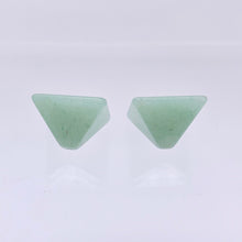 Load image into Gallery viewer, Shine 2 Hand Carved Aventurine Pyramid Beads, 17x17x11mm, Green 9289AV | 17x17x11mm | Green - PremiumBead Alternate Image 3