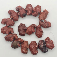 Load image into Gallery viewer, Abundance 2 Brecciated Jasper Hand Carved Bison / Buffalo Beads | 21x14x8mm | Red - PremiumBead Alternate Image 4