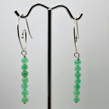 Load image into Gallery viewer, Unique Gem Quality Chrysoprase & Sterling Silver Earrings | 2 inch long |