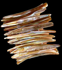 Sizzling Hot! Bronze Mussel Shell Plank Bracelet 006974