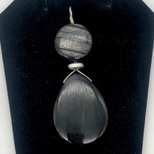 Load image into Gallery viewer, Hypersthene Briolette and Oval Sterling Silver Pendant | 2 1/4" Long |