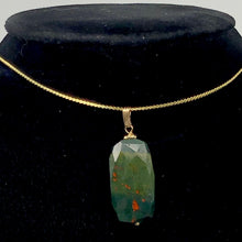 Load image into Gallery viewer, Hand Made Bloodstone Focal Pendant with 14K Gold Filled Findings | 1 1/2" Long