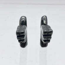 Load image into Gallery viewer, Lovely 2 Hand Carved Hematite Dove Bird Beads | 25x18x5.5mm | Graphite - PremiumBead Alternate Image 10