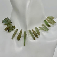 Load image into Gallery viewer, Kyanite Natural Crystal Pendant Bead Strand | 15x4x6 to 32x3x7mm| Green | 40 Bd|