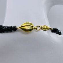 Load image into Gallery viewer, Tourmaline 14K Gold Filled Carved Nugget Necklace | 18 inch | Black | 1 |