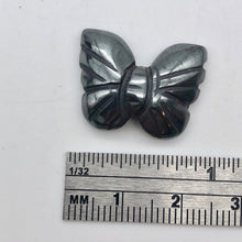 Load image into Gallery viewer, Iron Butterfly Carved Hematite Worry-Stone Figurine | 21x18x5mm | Silver Black - PremiumBead Alternate Image 2