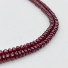 Load image into Gallery viewer, 54.5cts AAA+ Natural Ruby 3.5x2.0mm Smooth Roundel 15 inch Bead Strand - PremiumBead Alternate Image 2