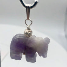 Load image into Gallery viewer, Amethyst Carved Elephant Sterling Silver Pendant |20x16x9mm (Elephant)| - PremiumBead Alternate Image 3