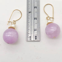 Load image into Gallery viewer, Kunzite and Pearl 14K Gold Filled Drop Earrings | 1" Long | Lavender |
