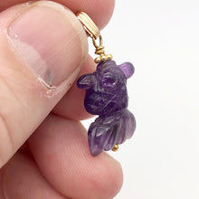 Load image into Gallery viewer, Amethyst Goldfish Pendant Necklace | Semi Precious Stone Jewelry | 14k Pendant - PremiumBead Alternate Image 5