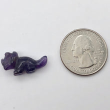 Load image into Gallery viewer, Purple Dinosaur Amethyst Triceratops Figurine/Worry | 22x12x7.5mm | Purple