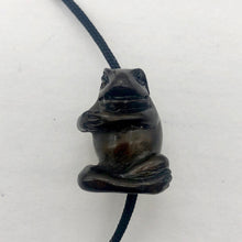 Load image into Gallery viewer, Sumo Carved Teak Froggie Toad Ojime Netsuke Bead | 24x19x16mm | Brown - PremiumBead Alternate Image 7