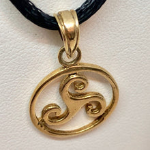 Load image into Gallery viewer, Celtic 18K Vermeil Triskele Charm Pendant 10128B - PremiumBead Alternate Image 2