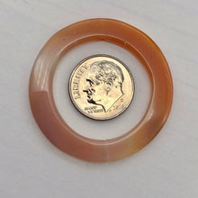 Load image into Gallery viewer, Carnelian Agate Picture Frame Bead | 37x3.5mm | Orange | 23mm opening