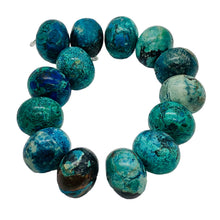 Load image into Gallery viewer, Premium! Chrysocolla 14mm Roundel Bead 8" Strand 9651HS