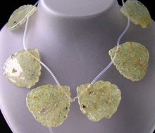 Load image into Gallery viewer, 8 Druzy Green Prehnite 36x36mm Briolette Beads 10458A - PremiumBead Alternate Image 2