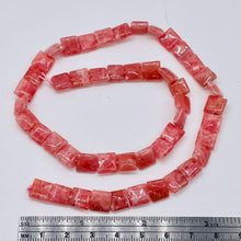 Load image into Gallery viewer, Natural Rhodochrosite 8mm Square Coin Bead Strand
