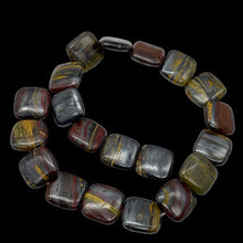 Load image into Gallery viewer, Fabulous Natural Tiger Iron 20x20x6mm Square Bead Strand 108821