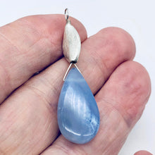 Load image into Gallery viewer, Blue Chalcedony Designer Sterling Silver Pendant | 26x14x6mm | 2" Long |